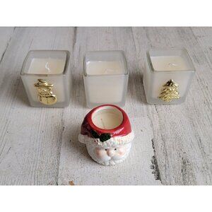 Tealight snowman candle tree santa face Xmas set home decor